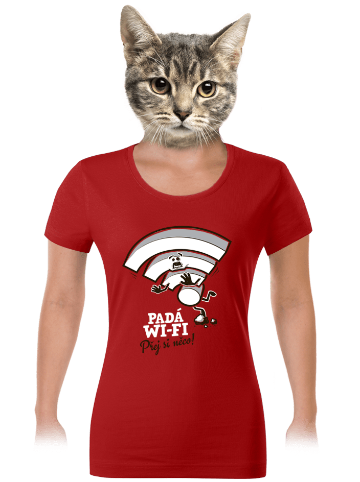 Padá wi-fi dámske tričko 