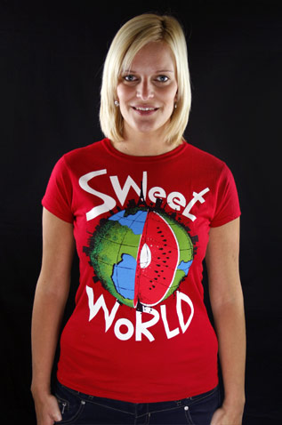 Sweet World červené dámske tričko