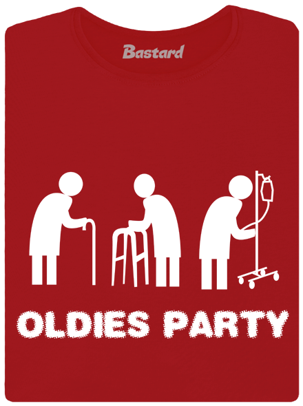 Oldies party červené dámske tričko