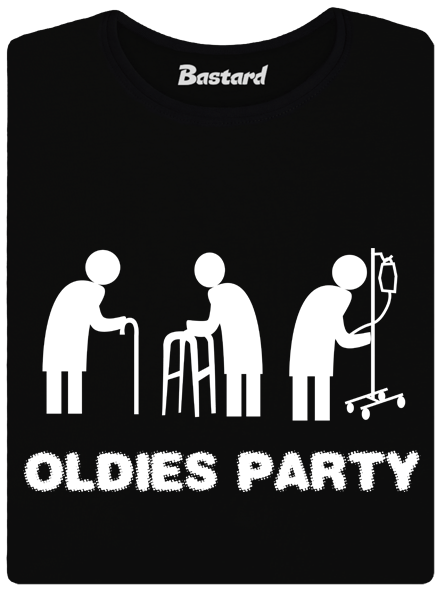 Oldies party čierne dámske tričko 