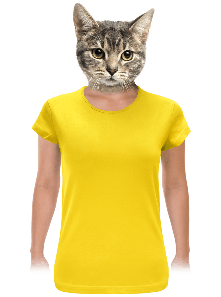 Dámske tričko upnutejšie žlté