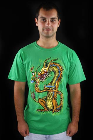 Hungry Dragon zelené pánske tričko