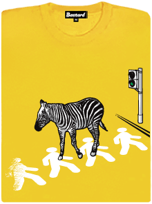 Zebra žlté dámske tričko