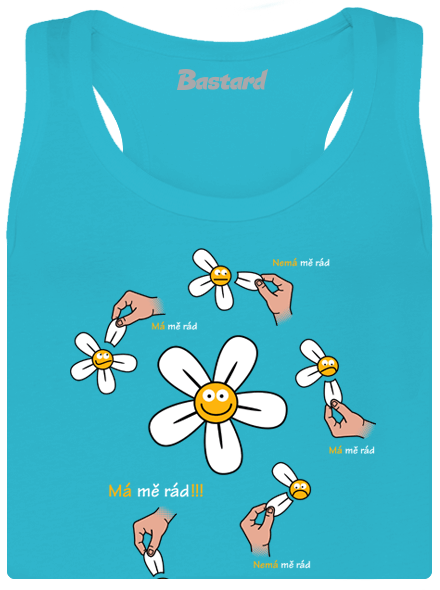Má ma rád modré dámske tielko
