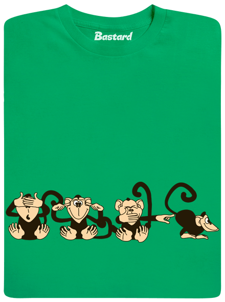 Opica zelené pánske tričko