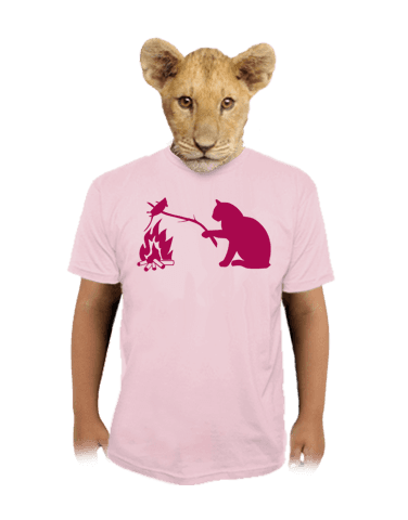 Mačka a myš ružové detské tričko