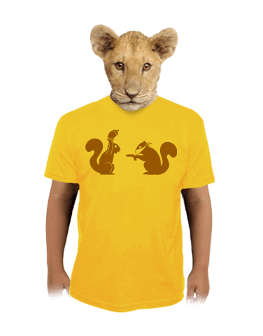 Veveričky žlté detské tričko