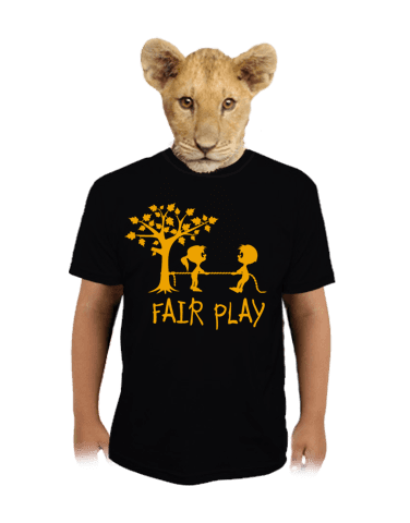 Fair play čierne detské tričko