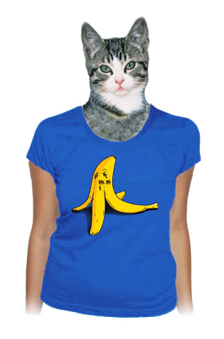 Banán zabijak modré dámske tričko