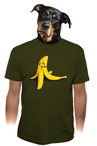 Banán zabijak khaki pánske tričko
