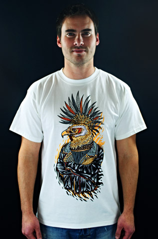 Punk Eagle biele pánske tričko